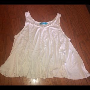 White flowy cropped top